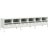 Maison Chic TV omarica - TV stojalo - Televizijska omarica bela 202x39x43,5 cm hladno valjano jeklo, (21699601) Cene