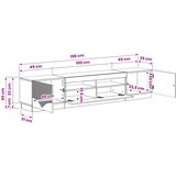  LED TV kabinet HOORN 3 kom. Staro drvo Konstruirano drvo Siva 100 x 35 x 40 cm | shoptok.hr