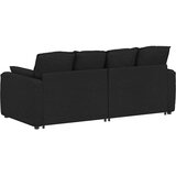  Modularna sofa s jastucima, tkanina, crna | shoptok.hr