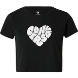 Converse Majica 'HEART' črna / bela
