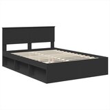  Konstrukcija postelje Črna 160 x 200 cm Konstruiran les, (5000121274) | Shoptok.si