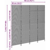  Pregradna pregača Crna 195 x 180 cm poliratan | shoptok.hr