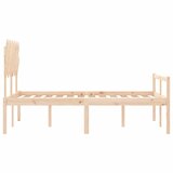  Krevet za starije s uzglavljem 120x200 cm od masivnog drva | shoptok.hr