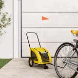vidaXL Prikolica za bicikl za ljubimce žuta od tkanine i željeza | shoptok.hr