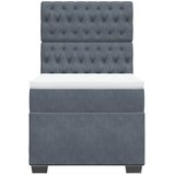  Box spring krevet s madracem tamnosivi 90x190 cm baršunasti | shoptok.hr
