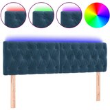 The Living Store led posteljno vzglavje temno modro 160x7x78/88 cm žamet - led vzglavje, (21487910) | Shoptok.si