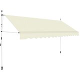 vidaXL Ročno zložljiva tenda 400 cm krem Cene