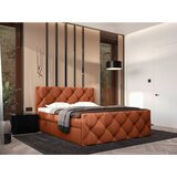 CARRYHOME POSTELJA Z VZMETNICO 160 cm x 200 cm , tekstil opečnato rjava | Shoptok.si