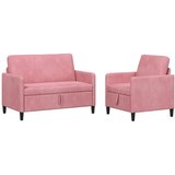  Set sofe s pohranom 2 kom. Ružičasta Poliester | shoptok.hr