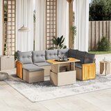 vidaXL 8-dijelni set vrtnih sofa od poliratana s jastucima bež | shoptok.hr