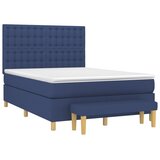  Krevet s oprugama i madracem plavi 140x200 cm od tkanine | shoptok.hr