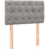 Box spring postelja z vzmetnico svetlo siva 80x200 cm žamet, (20899093) | Shoptok.si