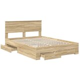 Konstrukcija postelje Sonoma hrast 150 x 200 cm Konstruiran les, (5000103818) | Shoptok.si