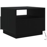  Klub stolić s LED svjetlima crni hrast 50x49x40 cm | shoptok.hr