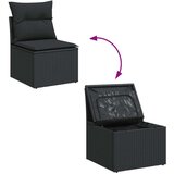 vidaXL Vrtna sedežna garnitura 6-delna z blazinami črna poli ratan | Shoptok.si