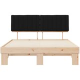  Krevetni okvir s tapiciranim uzglavljem Crna 150 x 200 cm | shoptok.hr