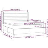  Box spring s madracem LED tamnoplavi 180x200 cm baršun | shoptok.hr