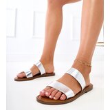 Gemre Silver women's slides with straps Fariza Cene
