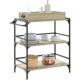  Kolica boja hrasta 81 5x41x92 5 cm konstruirano drvo | shoptok.hr