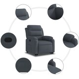  Naslonjač na podizanje tamnosivi baršunasti | shoptok.hr