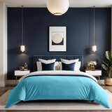  tonne bleue - 60 turquoise ranforce king quilt cover (fr) (it) | ePonuda.com
