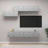  7-dijelni set TV ormarića siva boja betona konstruirano drvo | shoptok.hr