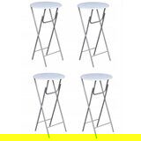 The Living Store Barska miza 4 kosi z MDF namizjem bela - Barska Miza, (21662562) | Shoptok.si