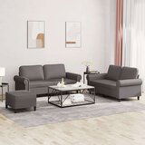 vidaXL 3-dijelni set sofa s jastucima sivi od umjetne kože | shoptok.hr