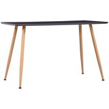 vidaXL Jedilna miza siva in barva hrasta 120x60x74 cm mediapan | Shoptok.si