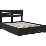  Krevetna konstrukcija Crni hrast 160 x 200 cm Konstruirano drvo | Shoptok.si