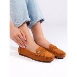 Shelvt Women's camel suede loafers | Shoptok.si
