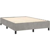  Krevet box spring s madracem LED svjetlosivi 140x200 cm baršun | shoptok.hr