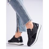 SHELOVET Women's Leather Sports Shoes Black Cijene