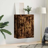 vidaXL Stenska omarica dimljen hrast 69,5x34x90 cm inženirski les | Shoptok.si