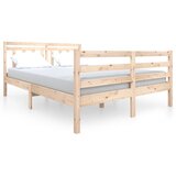 Maison Chic Posteljni okvir - Dvoposteljna postelja - Zakonska postelja 135x190 cm trden les-J9757, (21761625) | Shoptok.si