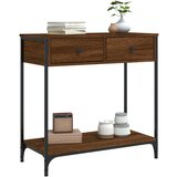 Konzolni stol smeđa boja hrasta 75x34 5x75 cm konstruirano drvo | shoptok.hr