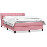 Box Spring krevet s madracem ružičasti 140x220 cm baršun | shoptok.hr