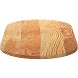 vidaXL Mizna plošča svetlo rjava 100x50x2 cm trdna hrastovina ovalna | Shoptok.si