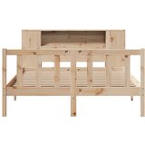 vidaXL Krevet s regalom za knjige bez madraca 120x200 cm od borovine | shoptok.hr
