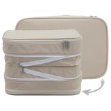 INF Razširljiv organizator za oblačila z dvojno zadrgo Beige S, (22068708) | Shoptok.si