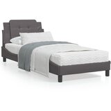 vidaXL Okvir za krevet s uzglavljem sivi 100x200 cm od umjetne kože Cijene