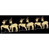  LED Riječni jeleni 6 pcs Zlatno tkanina | shoptok.hr