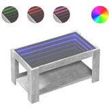  Stolić za kavu LED siva boja betona 93x53x45 cm drveni | shoptok.hr