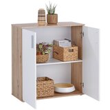 Mömax komoda ina 01, barva hrasta, bela | Shoptok.si