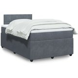 vidaXL Krevet box spring s madracem tamnosivi 120 x 190 cm baršun | shoptok.hr