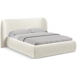 Makamii Krem tapecirani bračni krevet s prostorom za odlaganje s podnicom 140x200 cm Hauke – | shoptok.hr