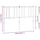  Metalno uzglavlje bijelo 135 cm | shoptok.hr