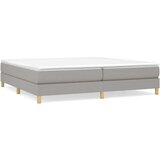  Box spring postelja z vzmetnico svetlo siva 200x200 cm blago, (20725448) | Shoptok.si