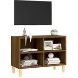 TV ormarić s nogama od masivnog drva 69,5x30x50 cm boja hrasta | shoptok.hr