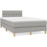  s oprugama i madrac svjetlosivi 120 x 200cm od tkanine | shoptok.hr
